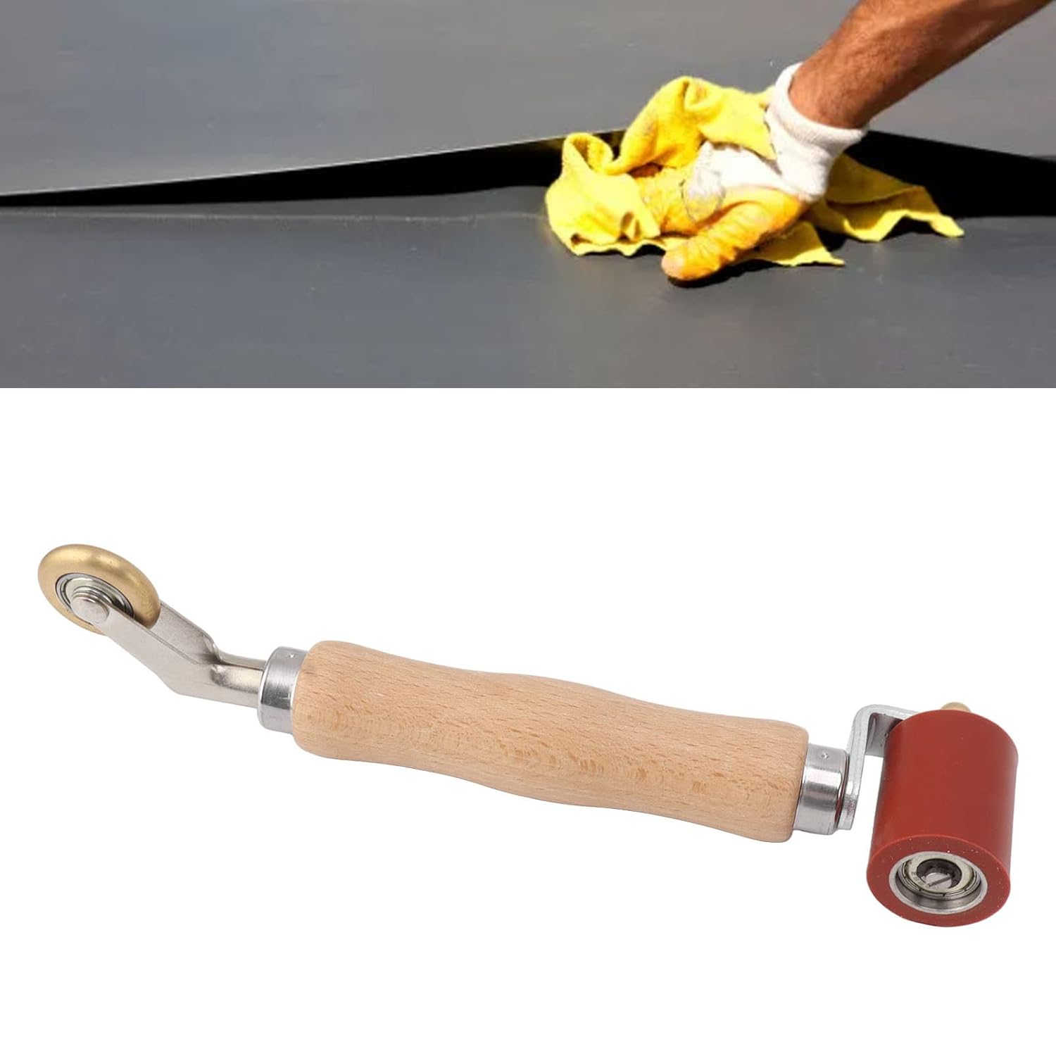 2-in-1-hochtemperatur-druckwalze Für Bodenbeläge, Tapeten, Doppelkopf-nähwalze, Messing-druckwalze Für Planenkanten