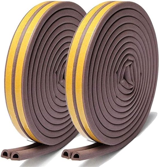 Dichtungsband Selbstklebend 9 Mm B X 6 Mm T 20 M L Für Türen Und Fenster Schaumgummidichtung Gegen Zugluft Stöße Schalldämmung Wasserdicht Braun