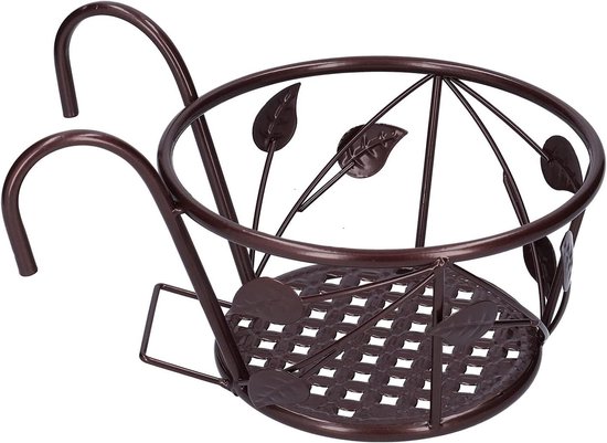 Hängender Pflanzenständer – Balkonpflanzenständer – Dekorative Pflanzen – Verstärktes Eisen – 30 X 24 X 17 Cm – Bronze