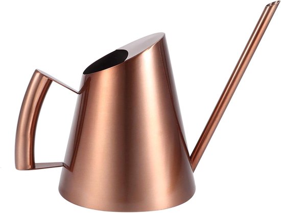 Gießkanne Aus Edelstahl – Pflanzengießkanne – Ergonomischer Griff – 900 Ml – Bronze