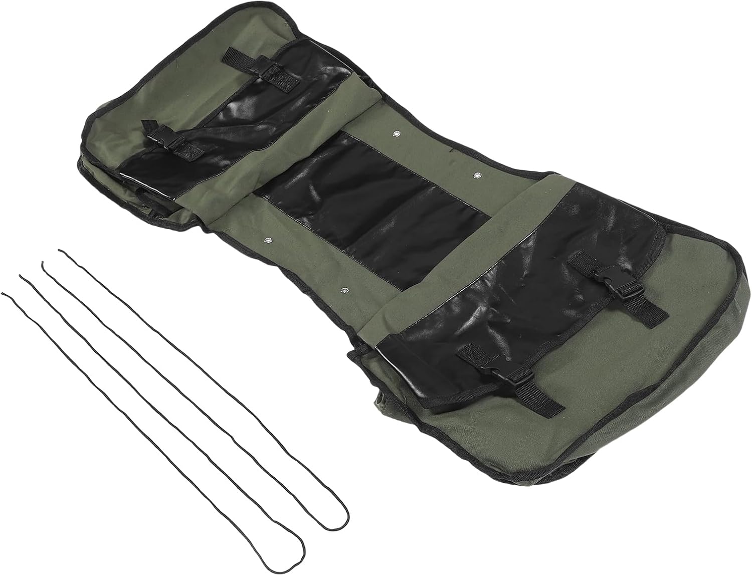 35-liter-fahrradtasche, Verstellbarer Multifunktionaler Stauraum Für Fahrräder, Reflektierende Sicherheitsmerkmale, Dunkelgrün