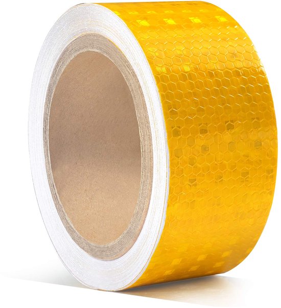 5 Cm Breites Warnband Für Anhänger – Reflektierend, Selbstklebend, Gelb