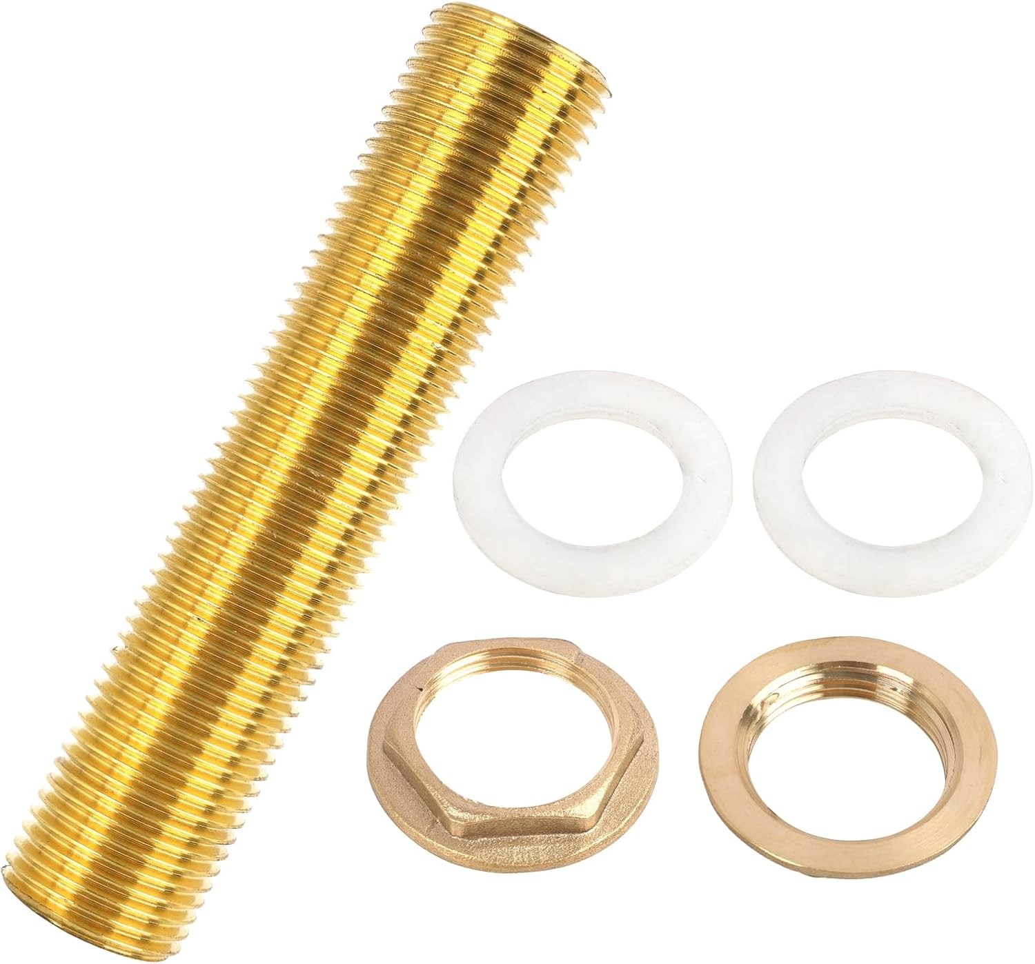 Messing-rohrverschraubung G1/2 Mit Silikondichtungen Für Wassertanks, Robust Und Korrosionsbeständig, Gold, Geeignet Für Öffnungen Von 21 Bis 26 Cm (g1/2)