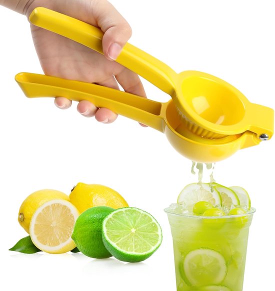 Zitruspresse, Handpresse, Robuste Zitruspresse, Manuell, 7 Cm Durchmesser, Zitronenpresse Für Küche, Bar, Restaurant, Spülmaschinenfest, Gelb