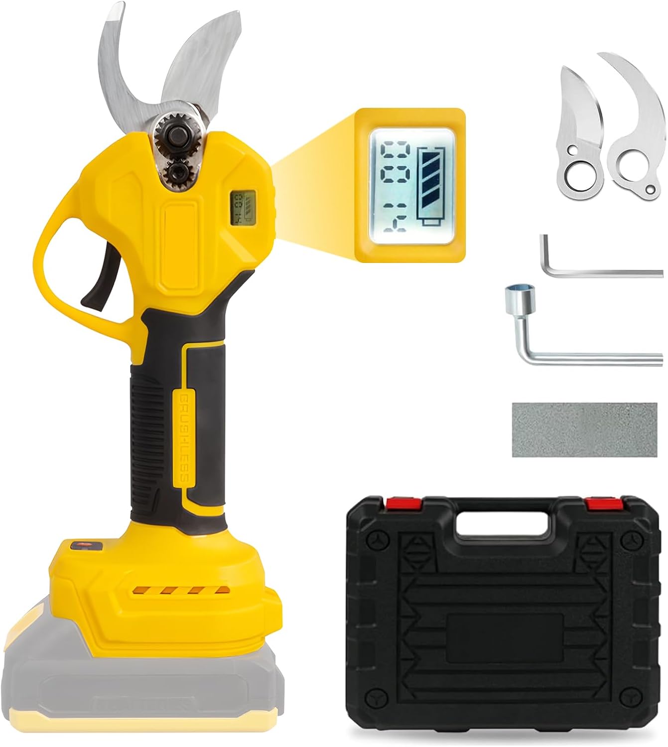 Akku-gartenschere Ohne Bürstenmotor, 45 Mm Schnittdurchmesser Professionelle Gartenschere, Kompatibel Mit Dewalt 20v Akku, Professionelles Schermesser Geeignet (akku Nicht Im Lieferumfang Enthalten)