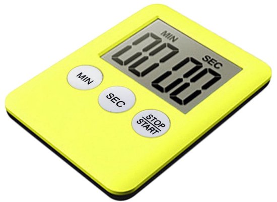 Digitaler Küchentimer – Küchentimer – Präzises Kochen – Magnetische Befestigung – 6 X 2 Cm – Gelb