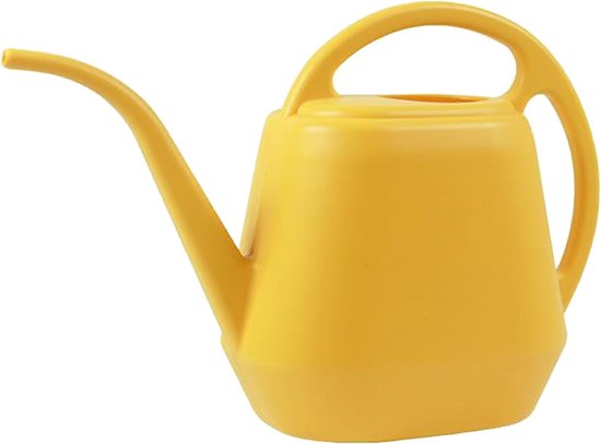 Gießkanne Aus Kunststoff – Gartengießkanne – Pflanzenbewässerung – Langer, Schmaler Ausguss – 4 Liter – Gelb