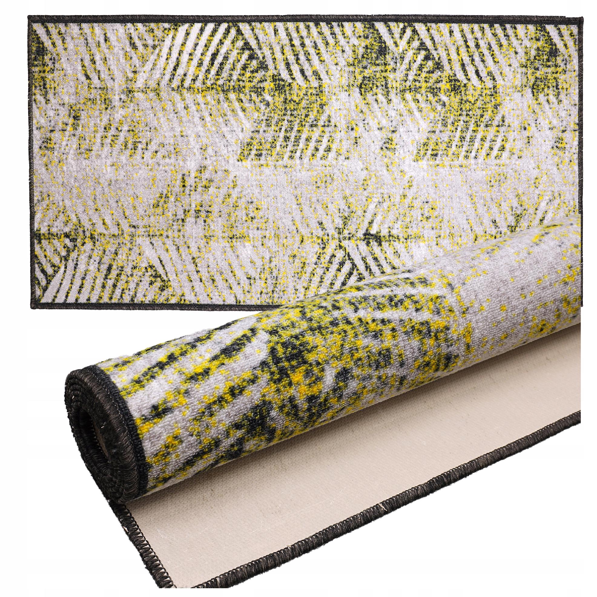 [5] Samtteppich Für Zuhause 67x100cm Spinnennetz Gelb D6881