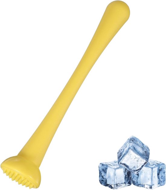 Cocktailstößel, 20 Cm Langer Pp-getränkestößel, Barzubehör, Eisbrecher Für Cocktails Und Fruchtgetränke Für Hauspartys, Gelb (schmale Ausführung)