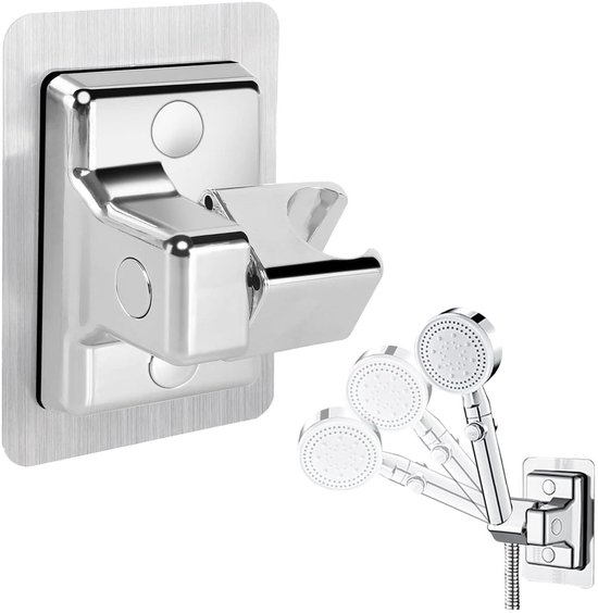 Verstellbare Duschhalterung Ohne Bohren – Universelle Handbrausehalterung In Silber – Langlebige Und Hochwertige Duschkopfhalterung