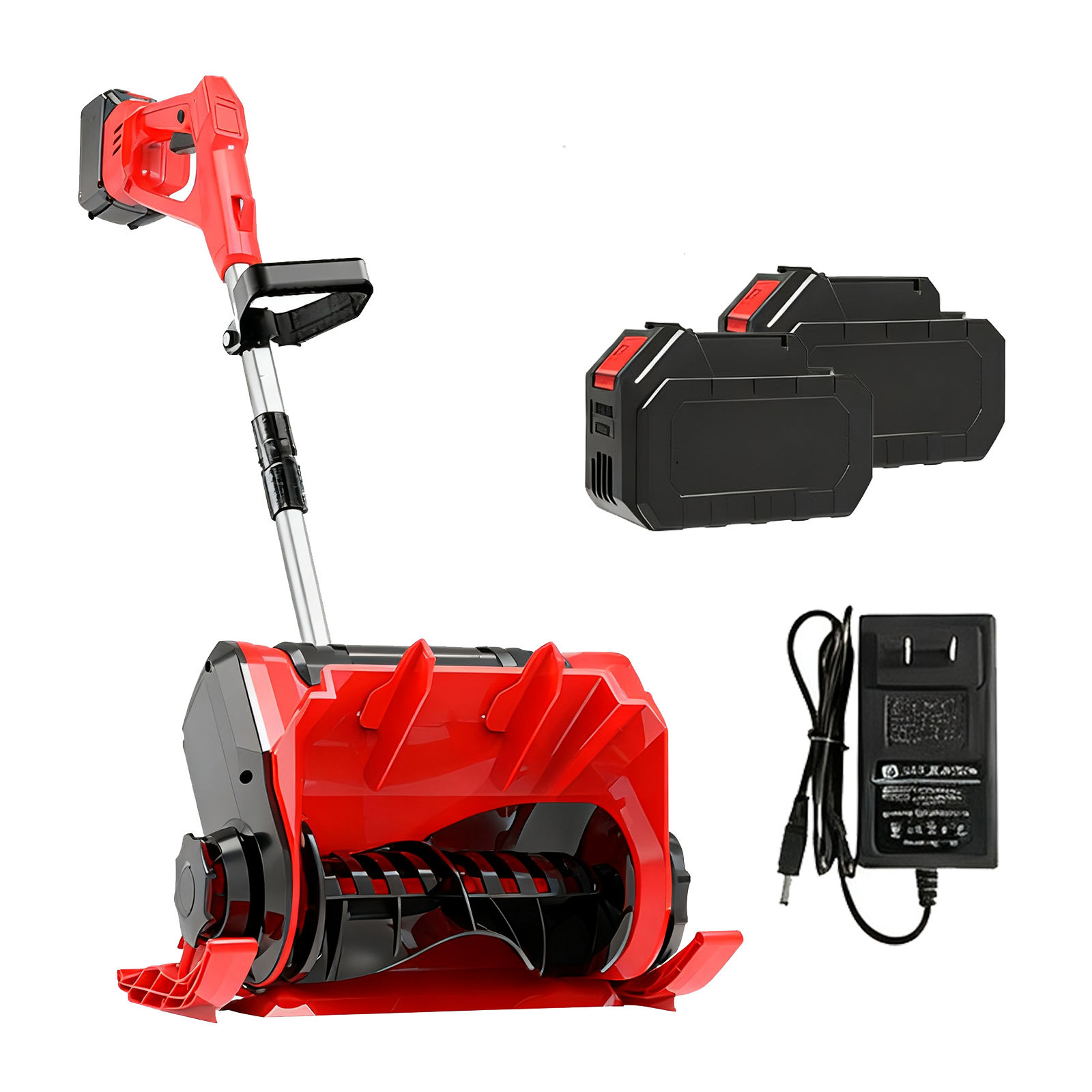 21v-akku Schneefräse Mit Akku Und Ladegerät, Klappbarer Stiel Aus Aluminiumlegierung, Für Einfahrt, Terrasse Und Gehweg