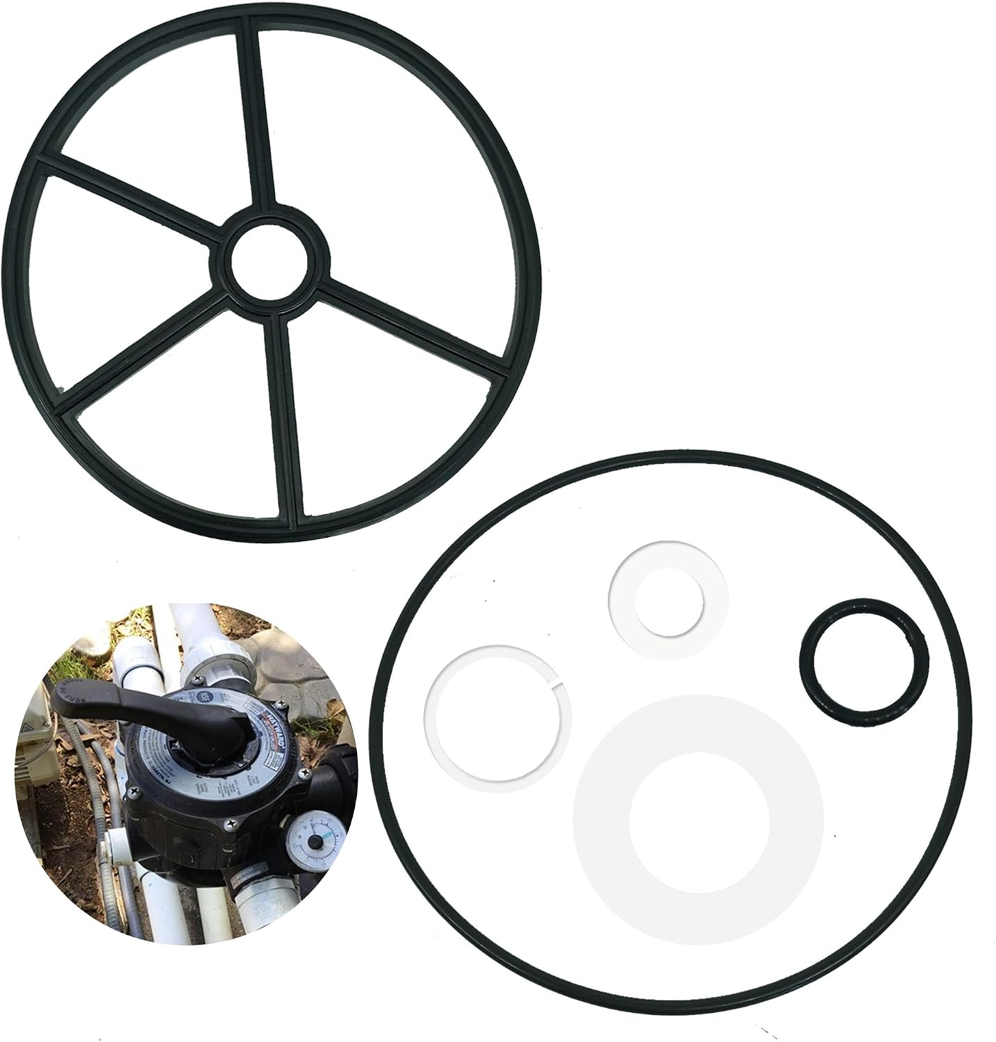 Sternförmige Dichtung Als Ersatz Für Sp0710, Sp0710x Und Sp0711 Mehrwegeventildichtung, Sternförmige Dichtung Für Poolfilter, Vario-flo, 1,5 Zoll Gummi