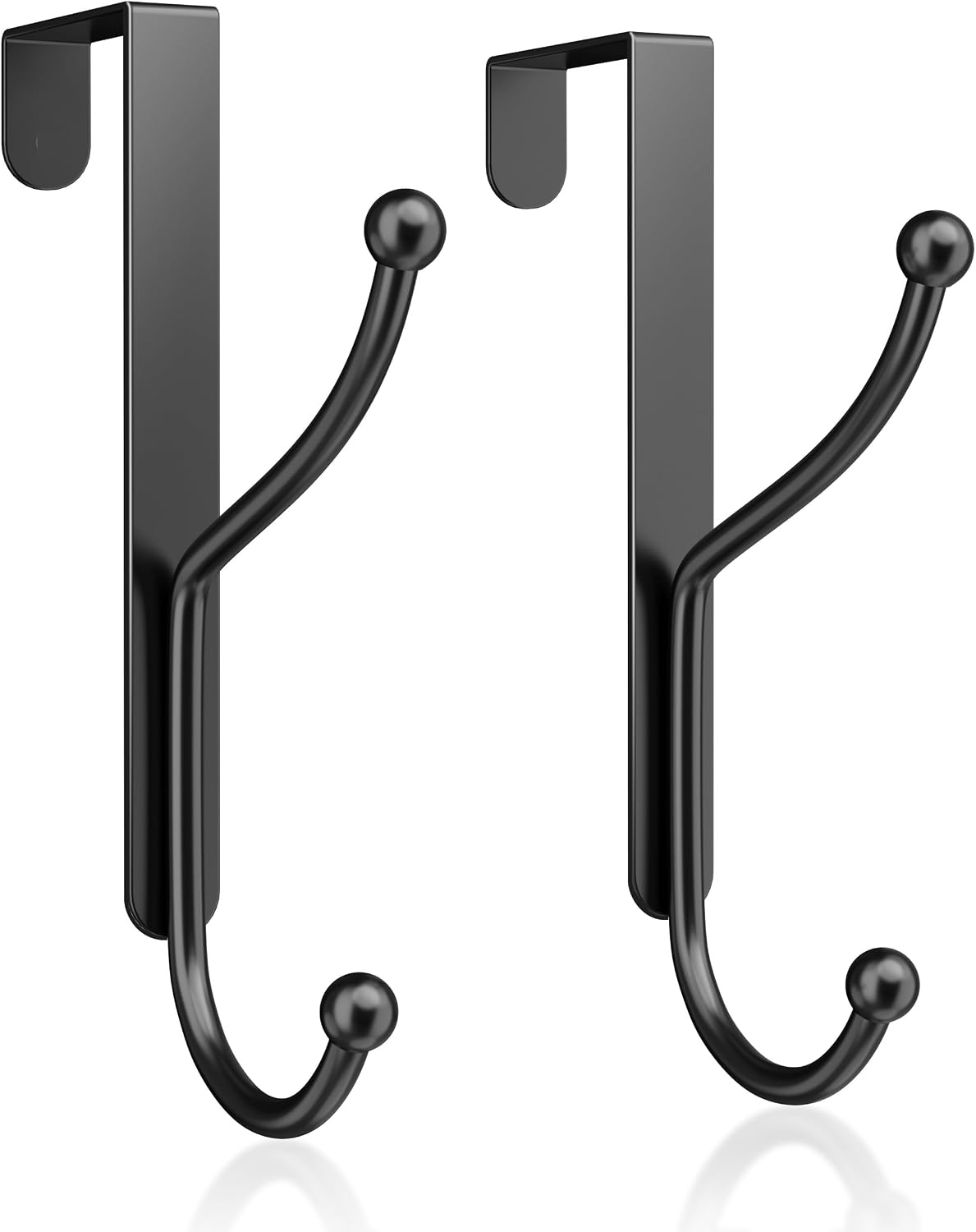 Set Mit 2 Robusten Türhaken Inklusive Stützpolstern, Kein Bohren Erforderlich, Rostbeständig, 16,5 Cm Hoch, Geeignet Für Türen Bis Zu 4,3 Cm Stärke, Aus Einer Legierung