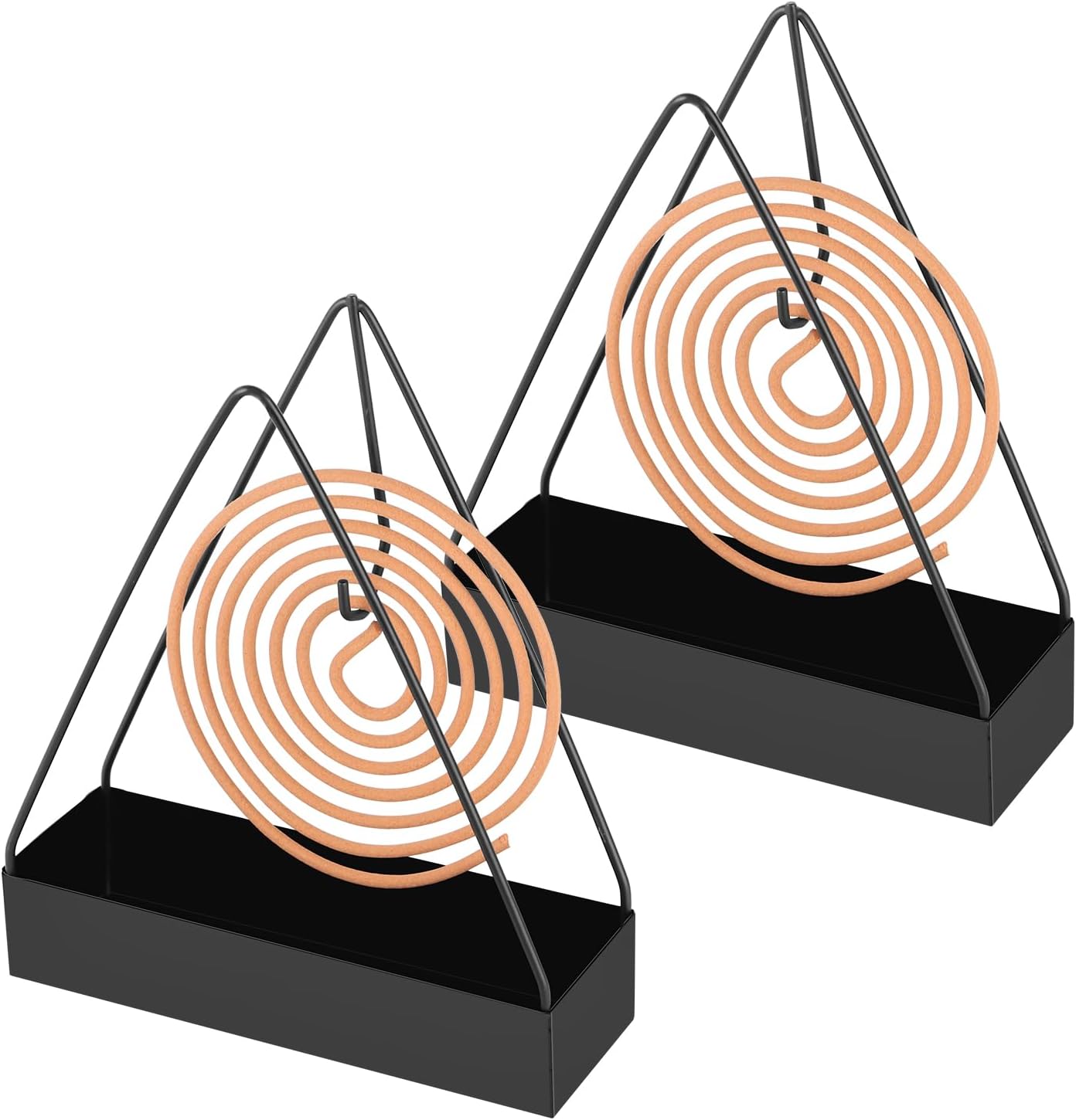 Moskitospiralenhalter, 2 Stück, Dreieckiger Räucherstäbchenhalter Aus Metall Mit Ständer, Tragbarer Hänge-moskitospiralenhalter Aus Metall Für Schlafzimmer, Wohnzimmer, Küche, Büro