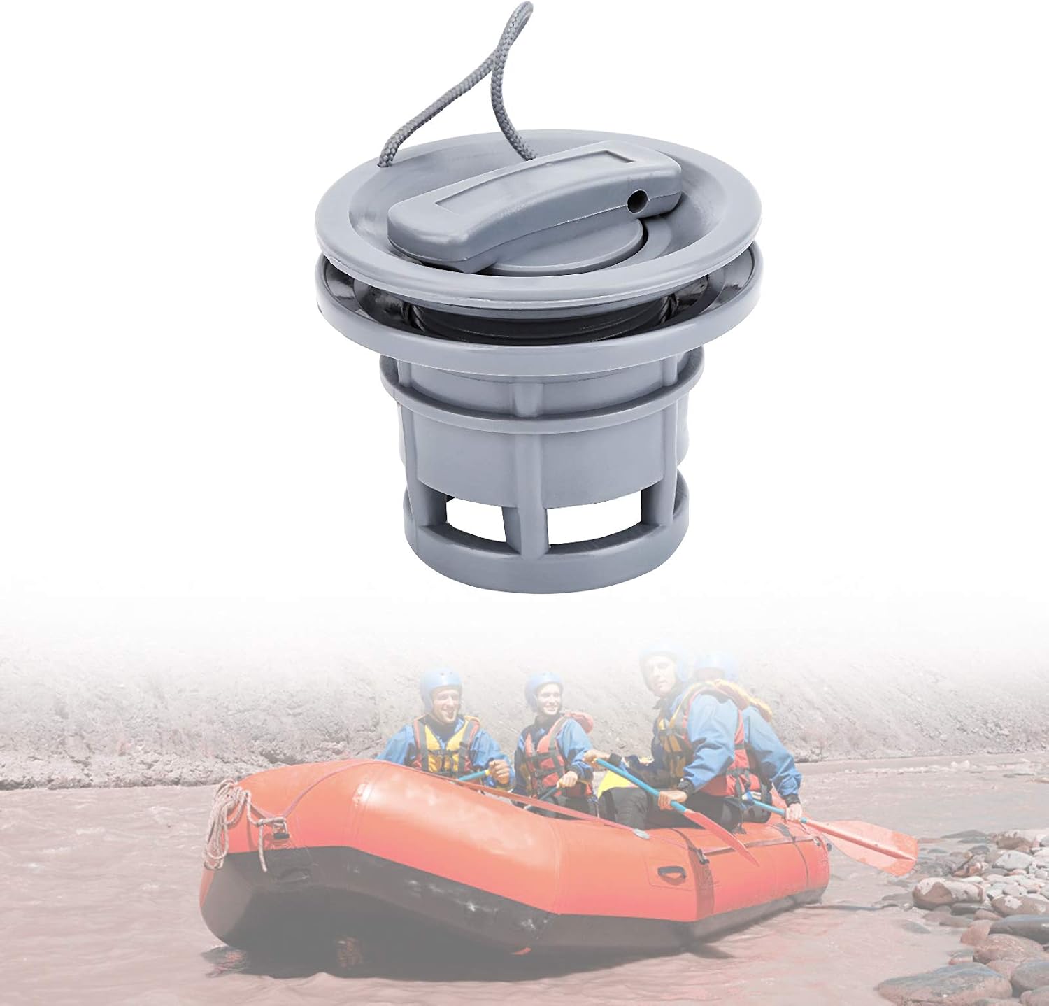 Luftventil Für Boote, Pneumatikventil, Ersatz-gasventil Für Boote, Pvc-bootsventil Für Schlauchboote, Flussflöße Und Kajaks (grau)