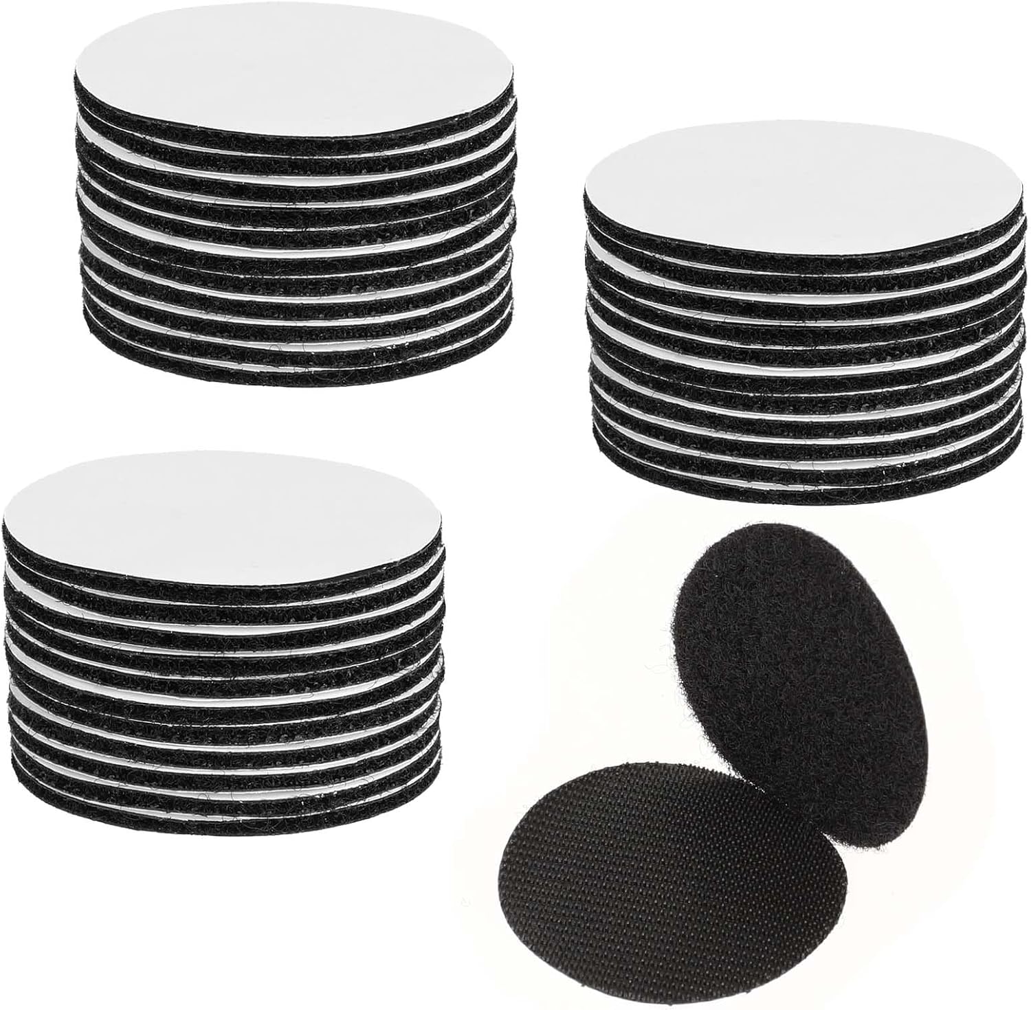 Extra Starkes Selbstklebendes Klebeband, 20 Paar Runde Klebepunkte (50 Mm), Schwarz, Selbstklebendes Befestigungsmittel Für Textilien, Zum Befestigen Von Laken, Sofas Und Teppichen