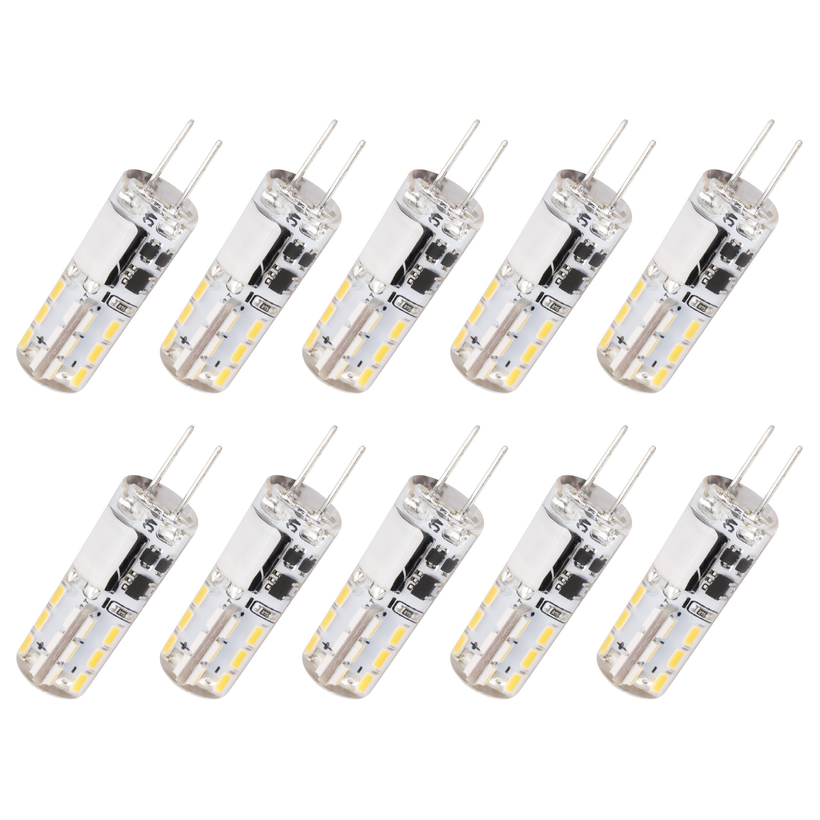 10 Stück G4 Led-lampen (24 Leds, 1,2 W, Bi-pin-sockel) Für Decken- Und Wandleuchten (12 V)