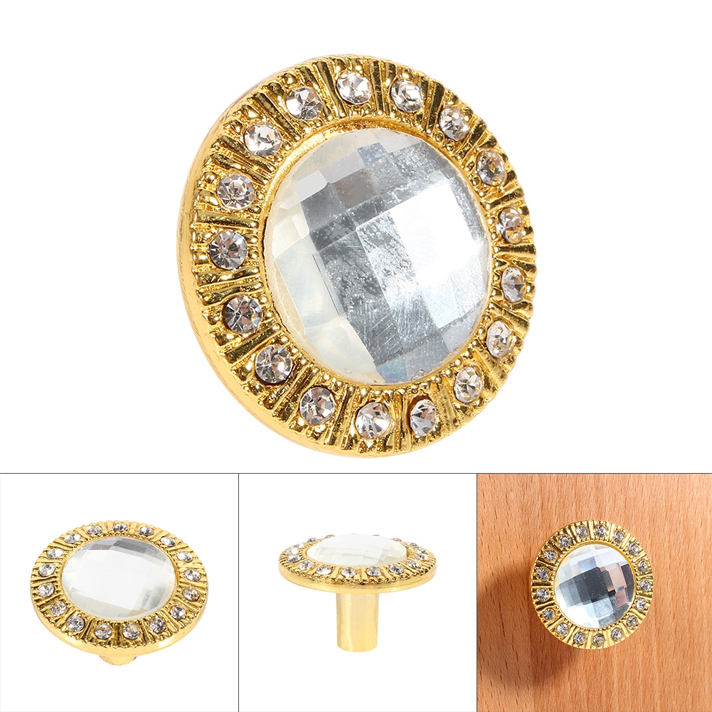 10 Stück Durchsichtige Diamant-kristallglas-kleiderschrankknöpfe, Schubladen- Und Türgriffe