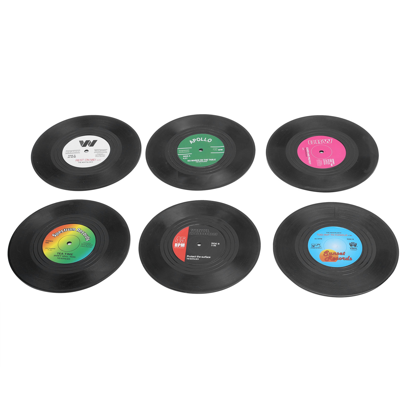 6-teiliges Set Untersetzer, Innovative Rutschfeste Bechermatten, Platzdeckchen, Trinkgefäß-tischaccessoires