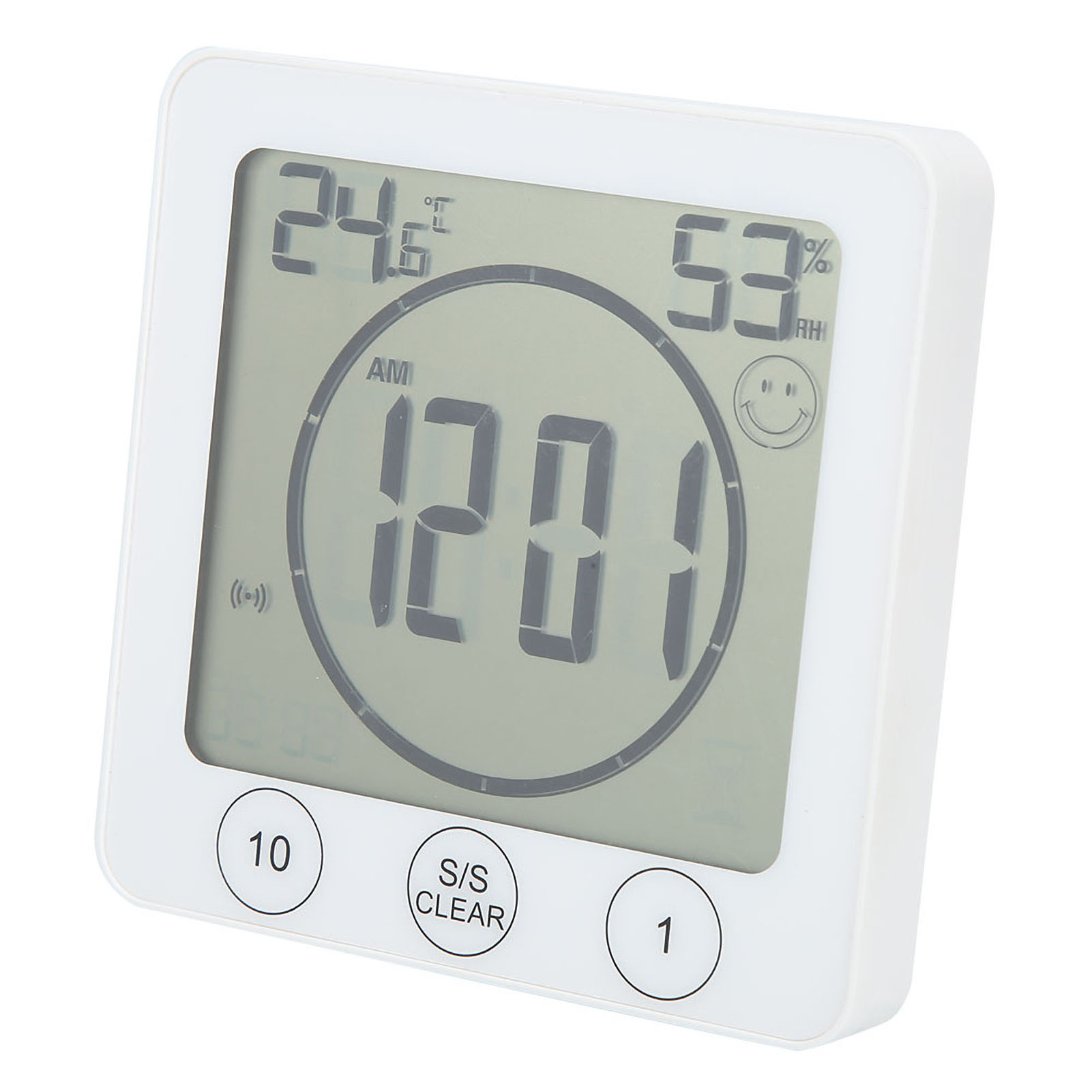 Multifunktionales Thermometer, Hygrometer Und Digitaluhr Für Den Innenbereich – Für Bad, Küche