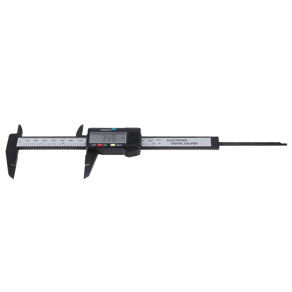 150 Mm Schwarzer Elektronischer Messschieber Mit Lcd-anzeige, Nonius, Lineal, Lehre, Anreißwerkzeug