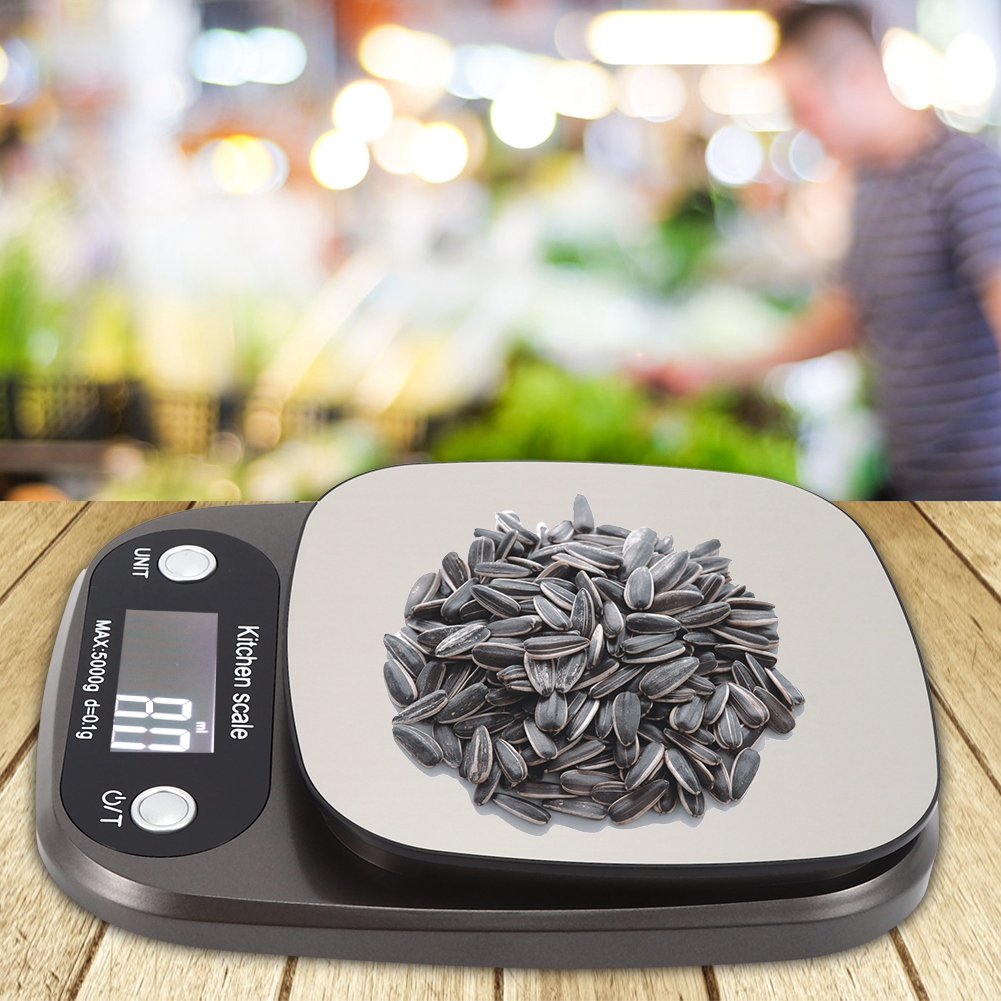 5 Kg/0,1 G Lcd-digital-küchenwaage, Multifunktionale Elektronische Lebensmittelwaage Zum Kochen Und Backen