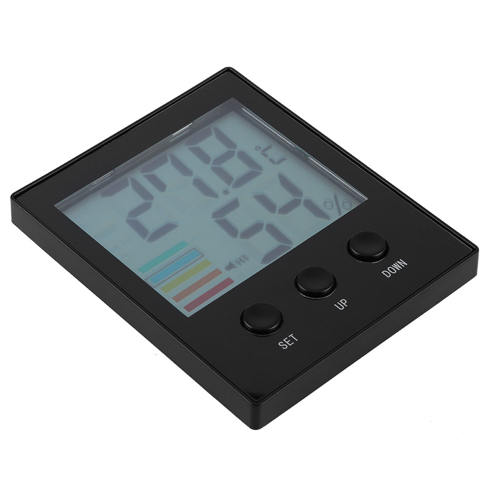 Digitales Innenthermometer Mit Hygrometer Und Temperatur- Und Feuchtigkeitsanzeige Sowie Alarmfunktion Bei Hohen Und Niedrigen Temperaturen