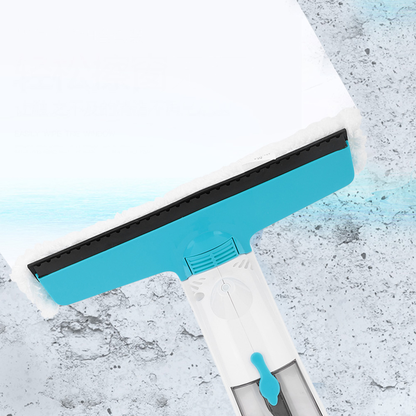 Elektrischer Fensterreiniger Mit 2-in-1-funktion, Bürste, Eu-stecker, 100–240 V, Blau-weiß