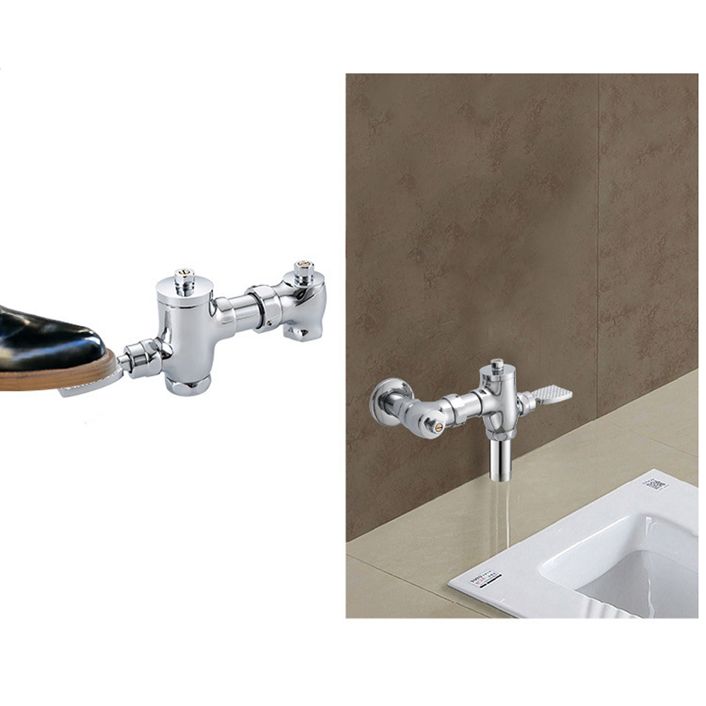 Fußbetätigtes Spülventil Aus Messing, Einziehbares Wc-spülventil, Badezimmerzubehör