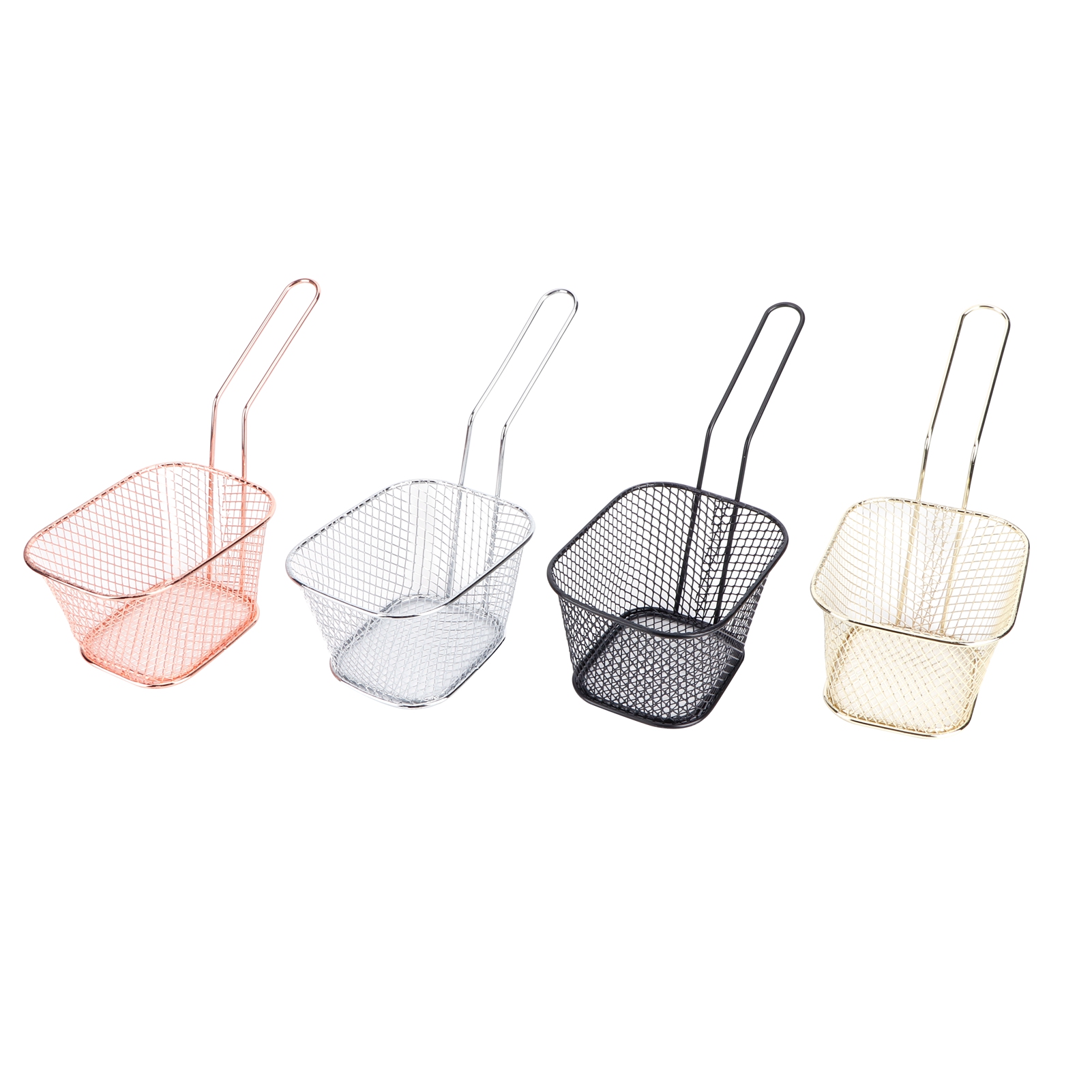 4-teiliges Set Frittierkorb Für Pommes Frites, Quadratisches Sieb, Küchenzubehör