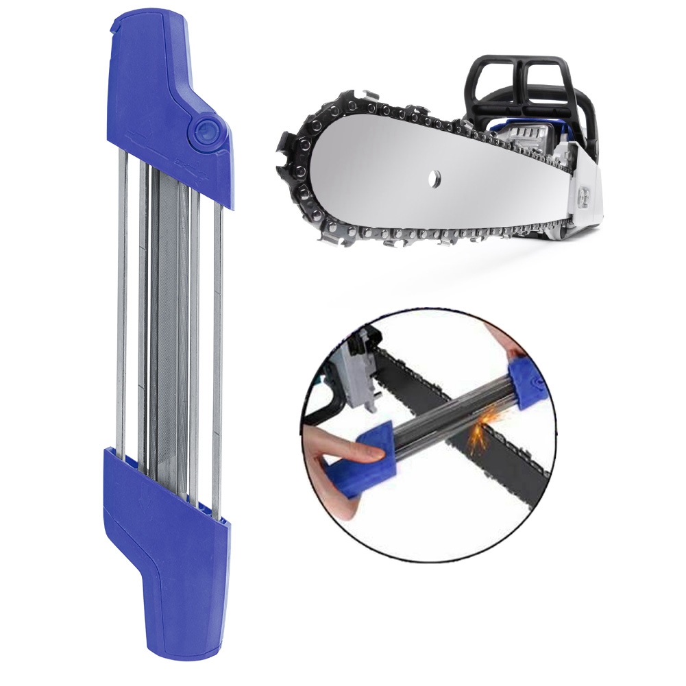 5,5 Mm 2-in-1 Kettensägenschärfer-feile Passend Für Stihl 5605, 750, 4303 Kette 3/8 Zoll P Und 404 Blau