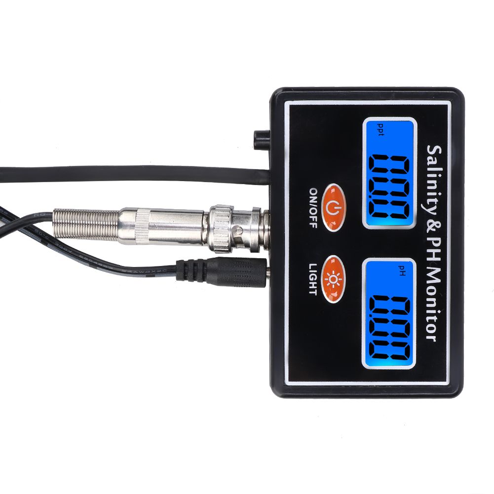 2-in-1 Online-ph- Und Salzgehaltsmessgerät, Ph-meter Und Salzgehaltstester Für Aquarien Und Pools, Wasserqualitätsprüfer, Eu 220 V