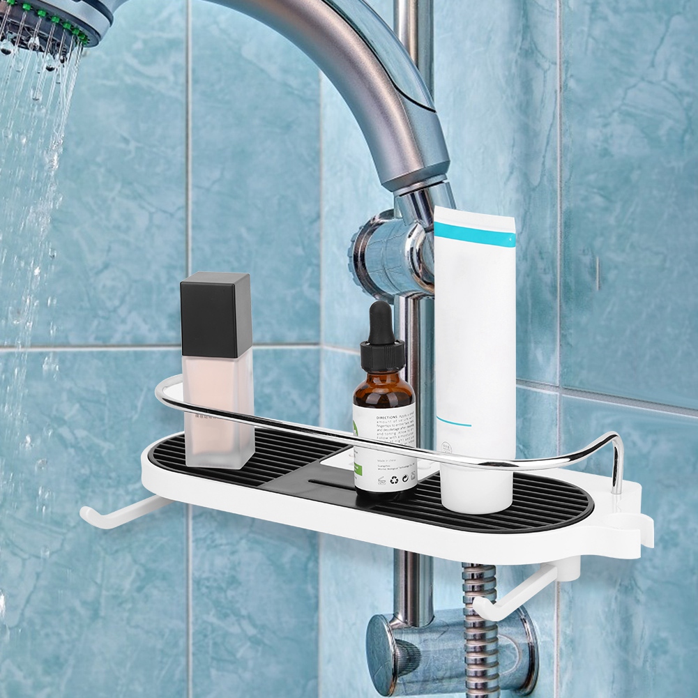 Multifunktionales Badezimmer-ablageregal Mit Seifen- Und Shampooablage, Hebestange Und Duschkopfhalterung