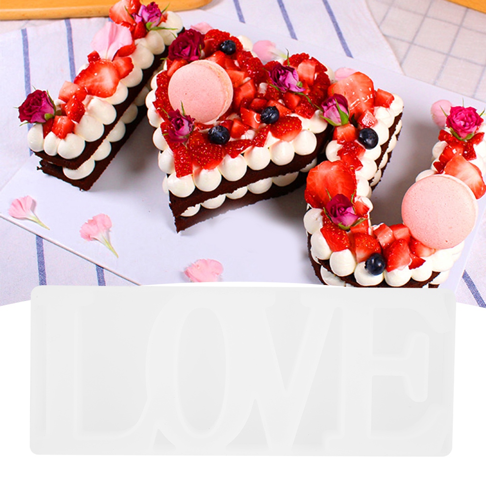 Stilvolle Kuchenform In Form Englischer Buchstaben, Silikon-backform, Diy-dekorationszubehör