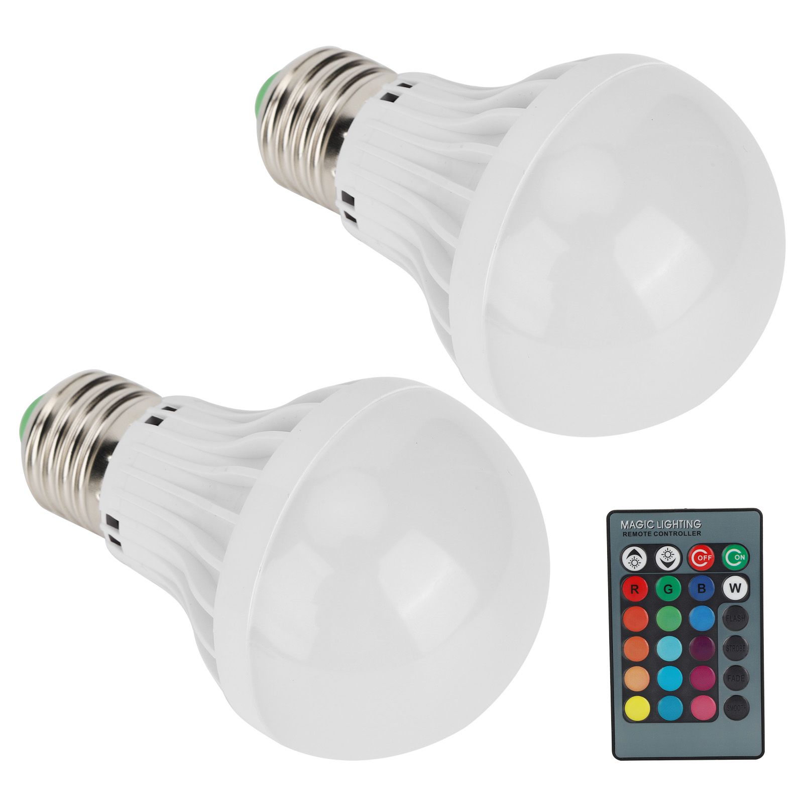 2 Stück E27 3w Rgb-glühbirnen Mit Farbwechsel, Inklusive Fernbedienung, 85v–265v