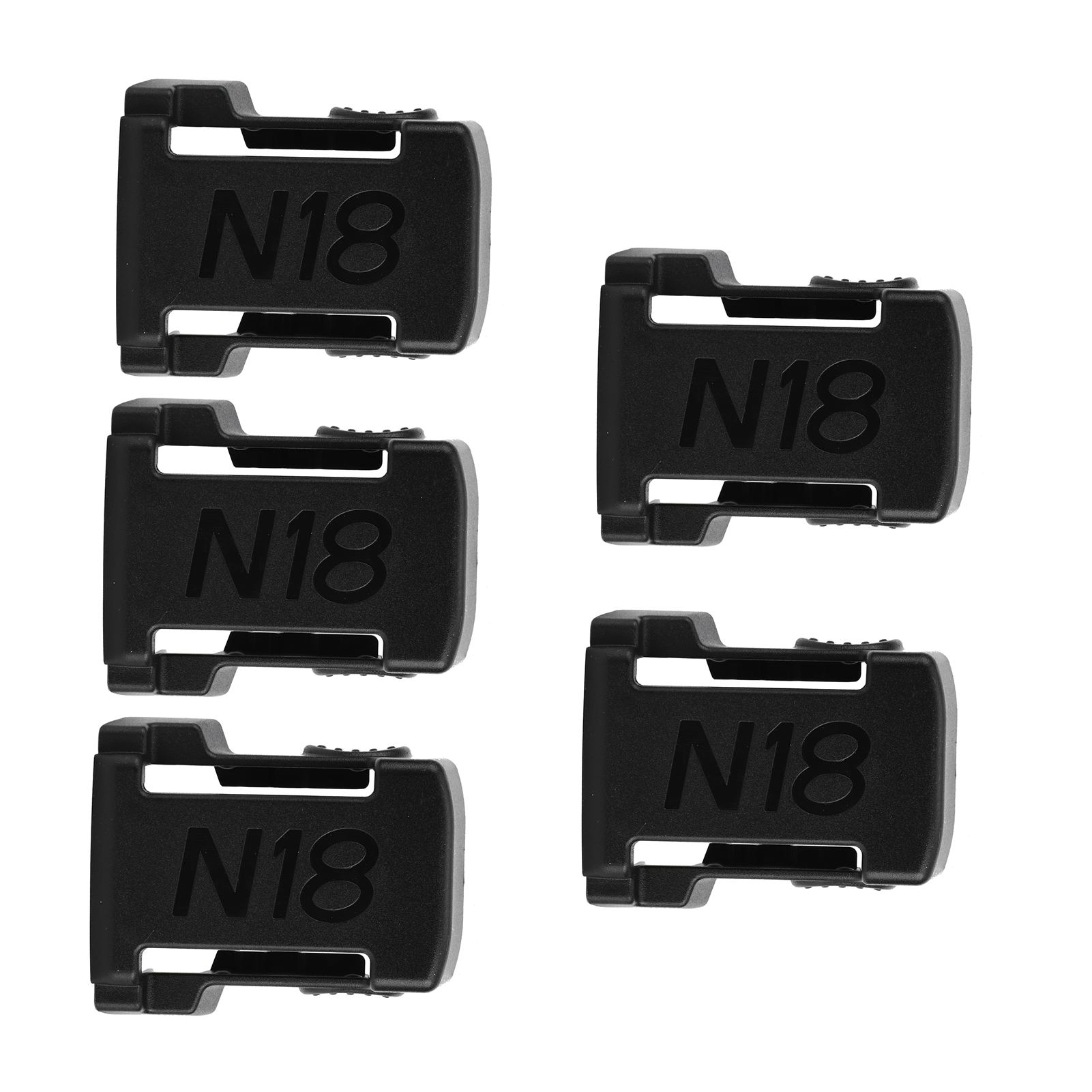 5-teiliges Akku-halterungsset, Passend Für Milwaukee M18 18v, Schwarz