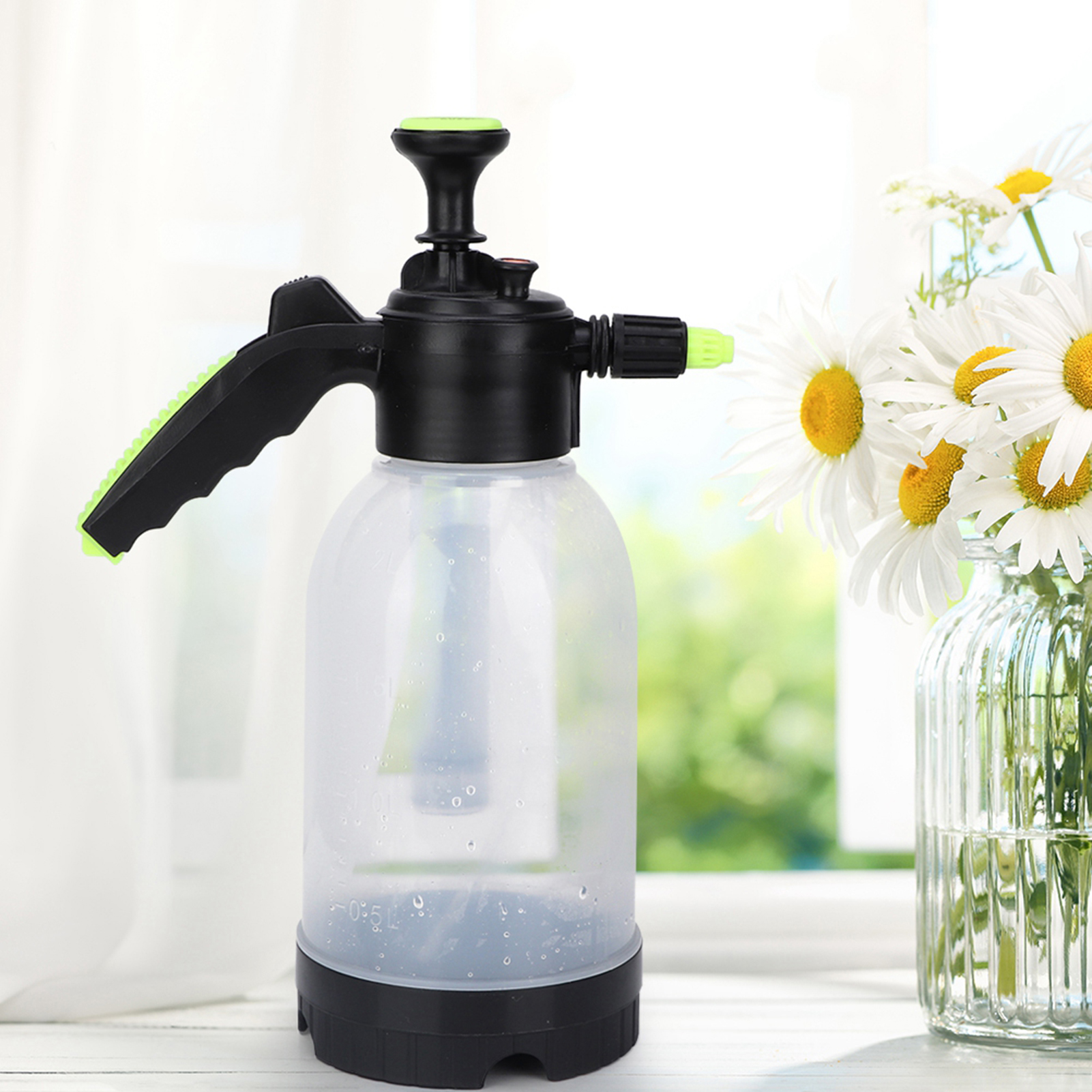 2l Luftdruck-tragbare Blumen- Und Pflanzen-sprühflasche Mit Düse, Gießkanne