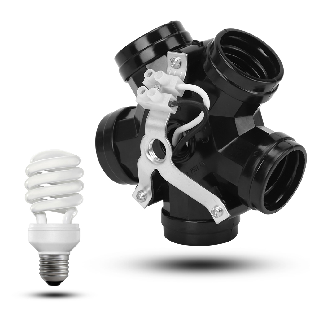 2 Stück 5-flammige E27-lampenfassungen Für Diy-beleuchtungszubehör, 220–250 V