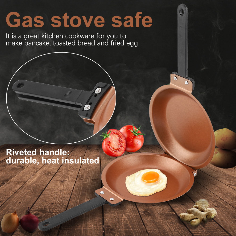 Doppelseitige Antihaft-wendepfanne Zum Braten Von Spiegeleiern Und Pfannkuchen – Ideal Für Den Haushalt
