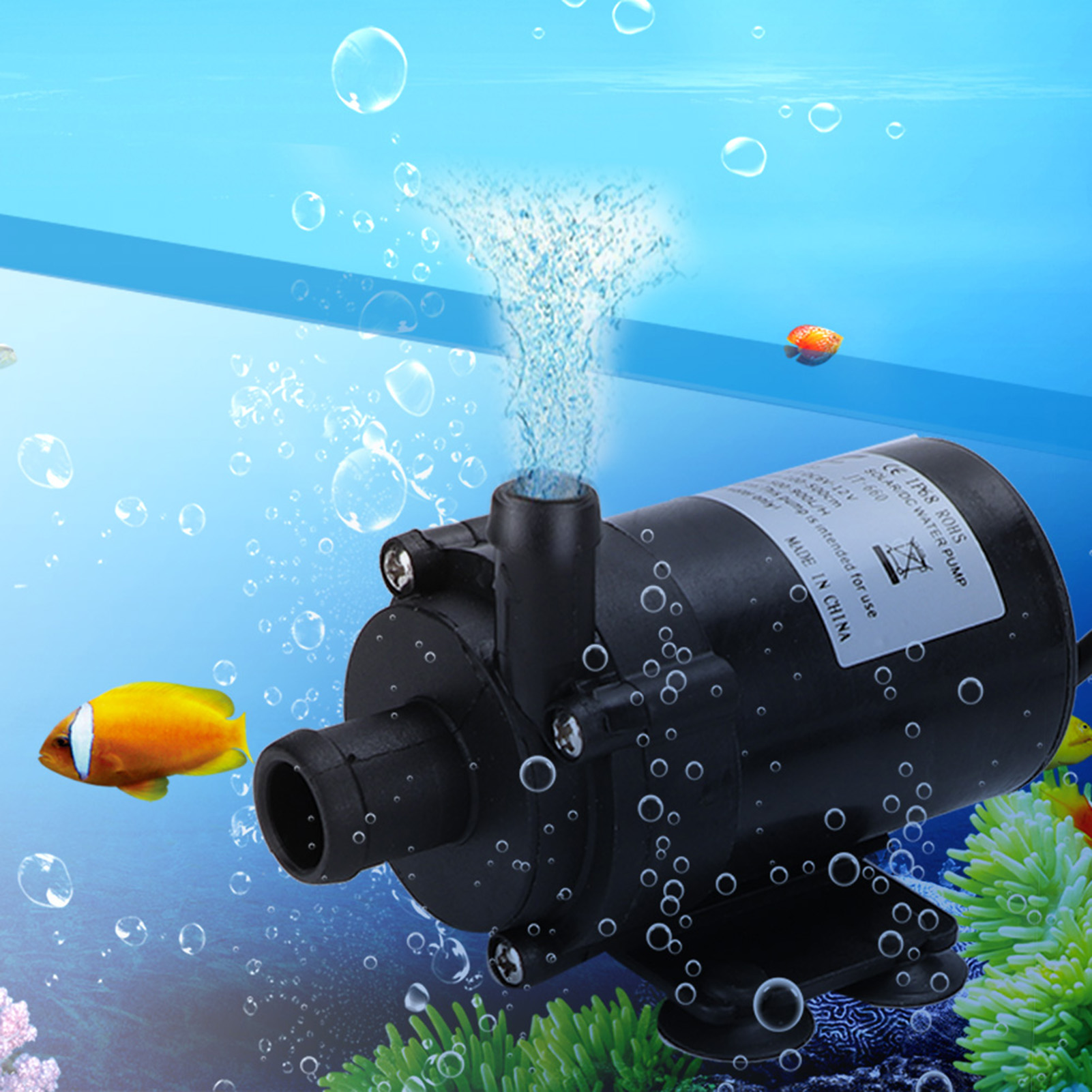 12v Jt-660a Bürstenlose Doppel-wasser- Und Teichpumpe Für Springbrunnen Und Landschaftsgestaltung