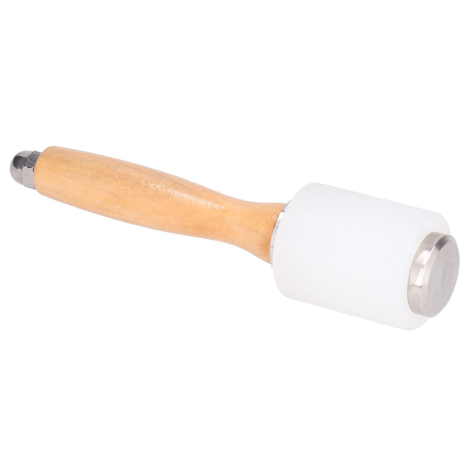 Lederschnitzhammer Aus Nylon, Diy-handarbeit, Lederhandwerkshammer Mit Holzgriff, Stempelwerkzeug (griff In Primärfarbe, Doppelkopf)