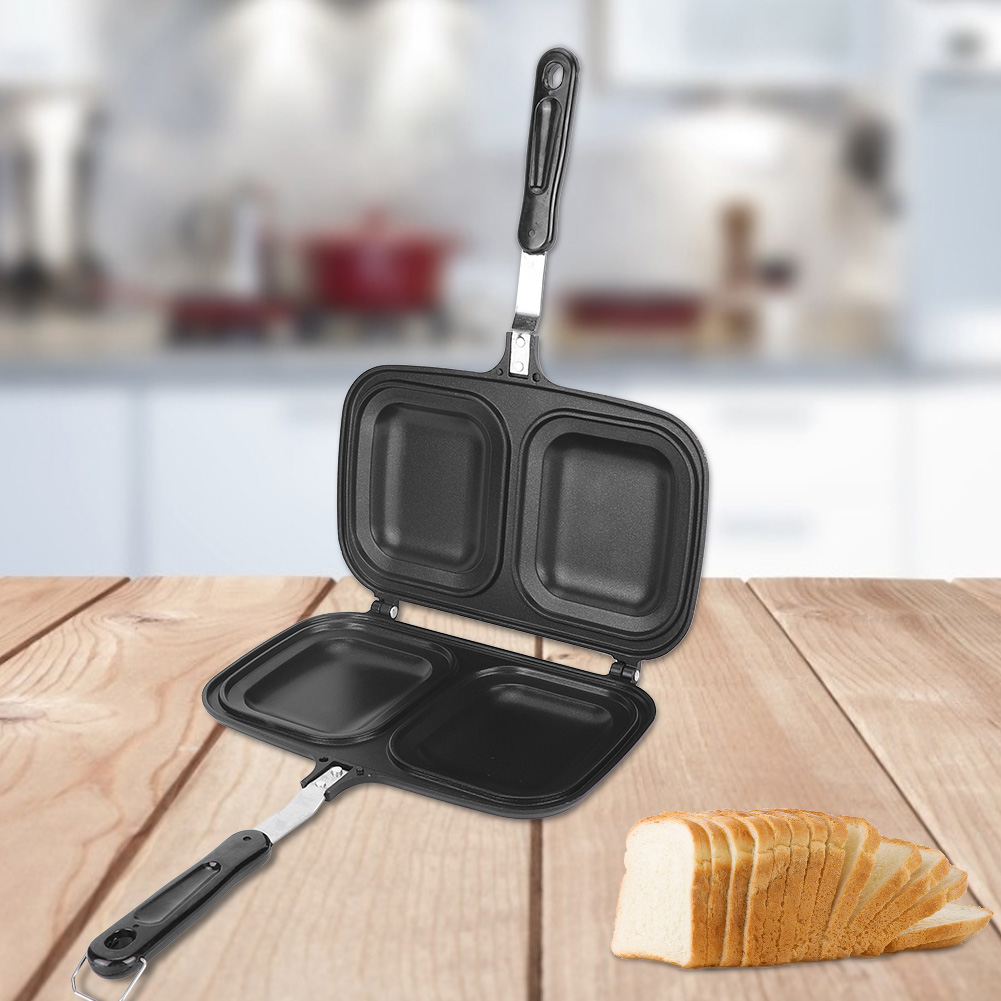 Frühstückspfanne Aus Aluminiumguss, Doppelseitig, Antihaftbeschichtet, Küchenutensil