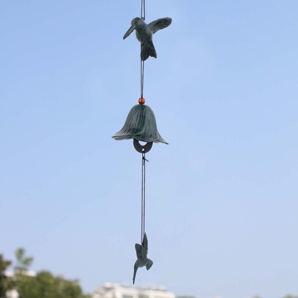 Metallenes Windspiel In Vogelform Zum Aufhängen, Dekoration Für Haus, Garten Und Hinterhof (grün)