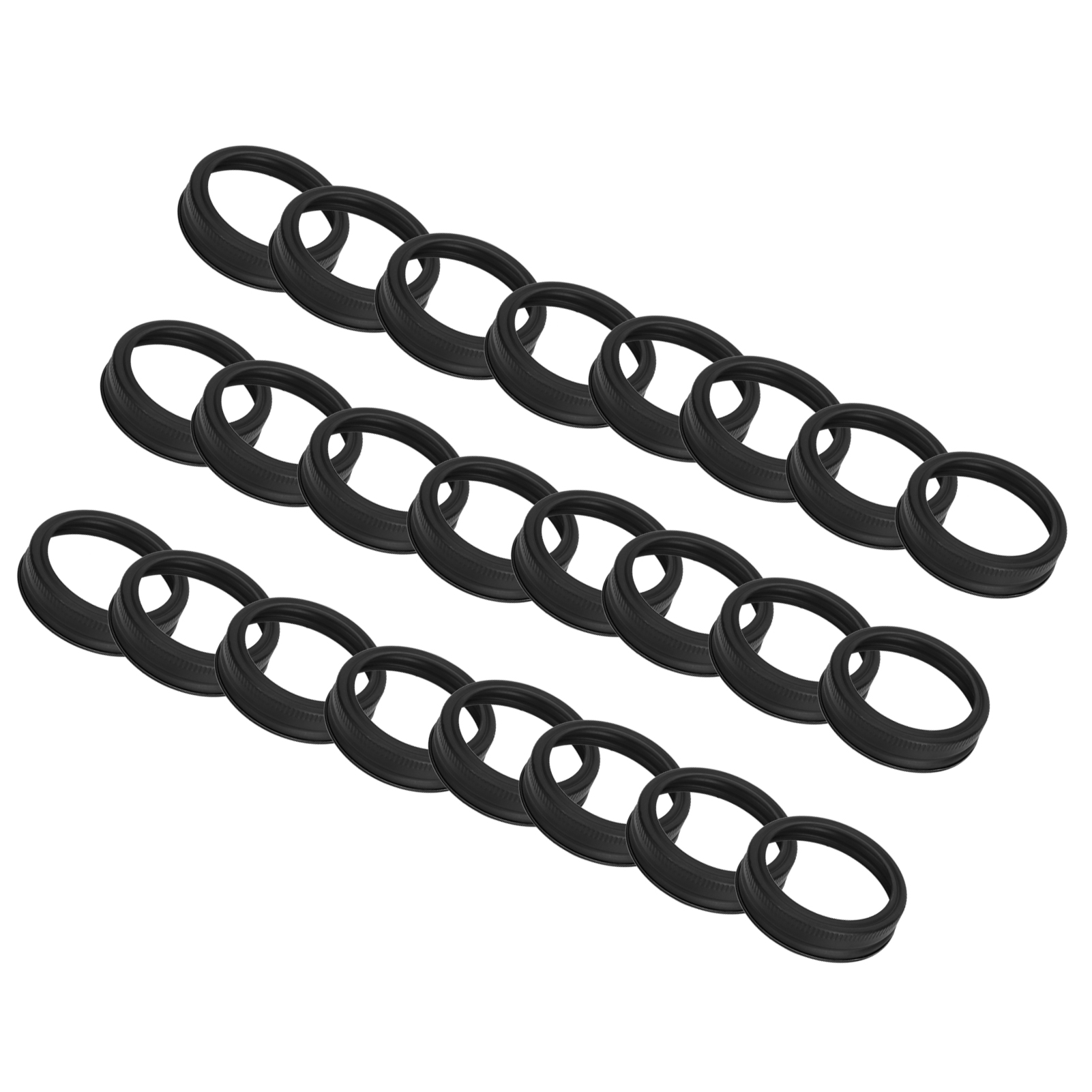 24 Stück Runde, 70 Mm Breite Eisendeckel Für Mason Jars, Mattschwarz