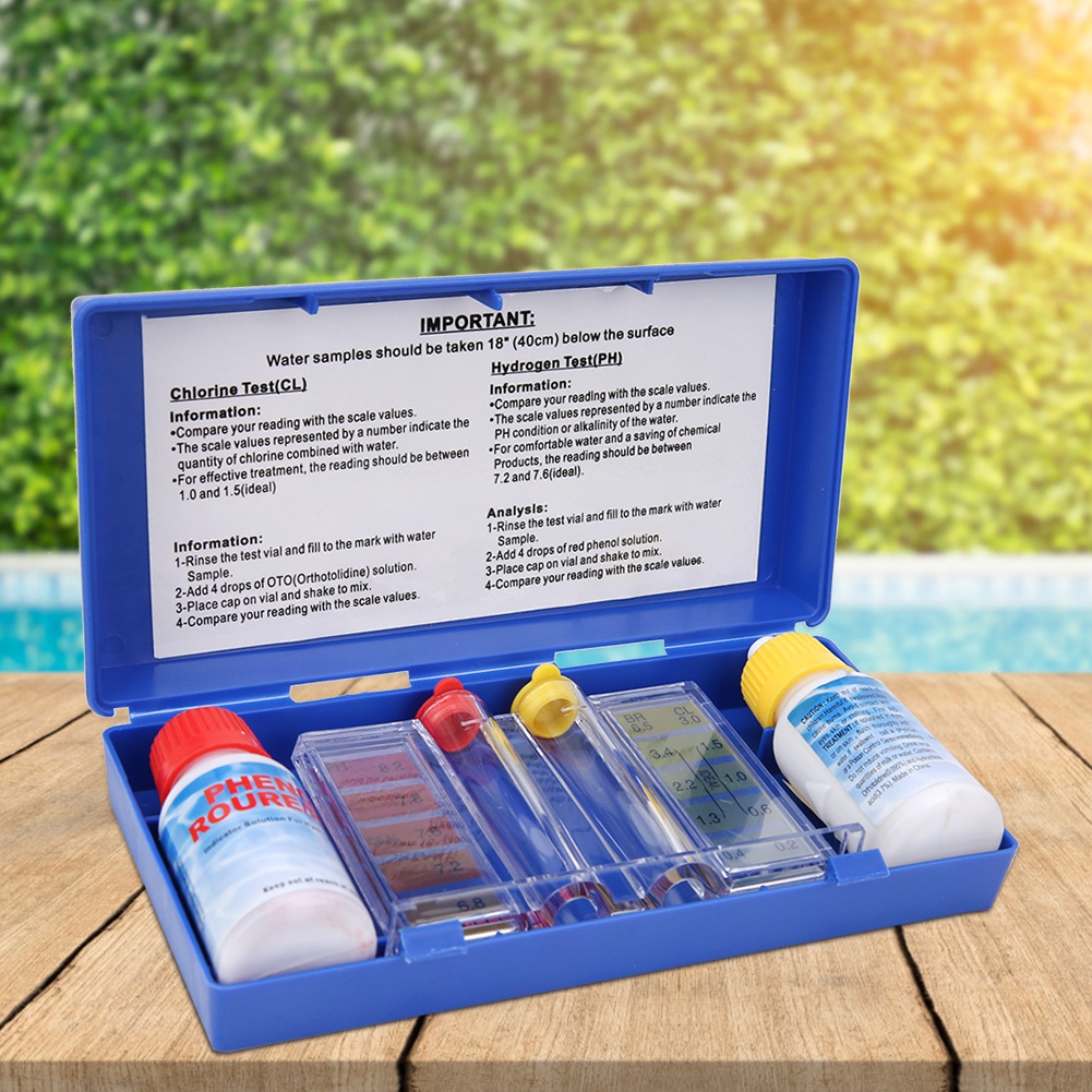 Ph-chlor-wasserqualitätstest-set Schwimmbad-tester Wassertestbox