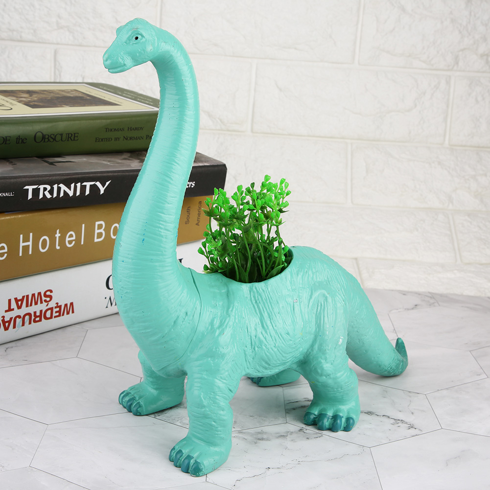Niedlicher Dinosaurier-sukkulenten-bonsai-topf, Hellblau, Für Zuhause Oder Büro