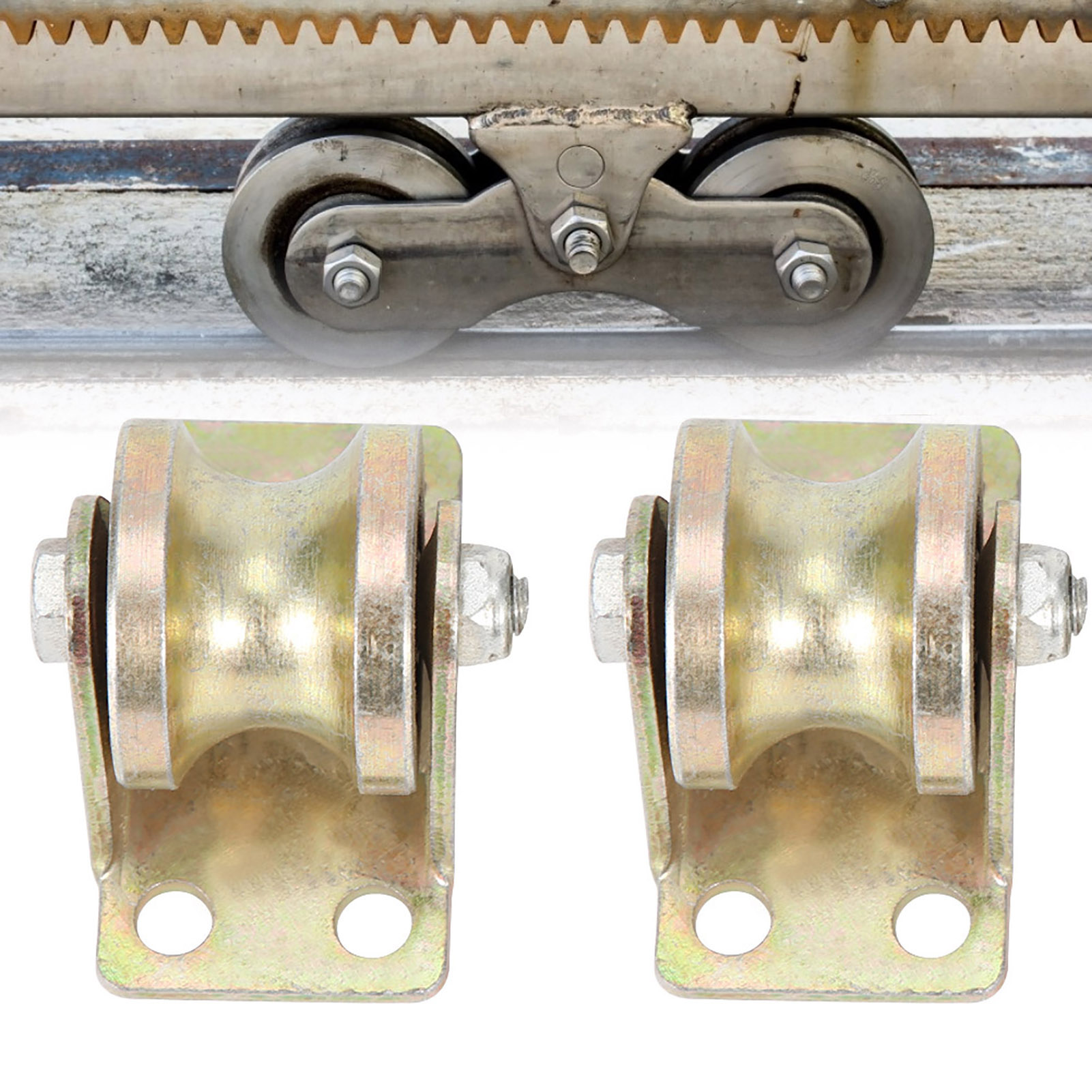 2 Stück 32 Mm Schiebetorrollen Mit U-nut Für Schiebetorschienen