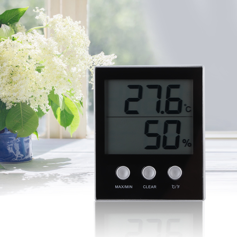 Elektronisches Digitales Lcd-thermometer Mit Hygrometer Für Den Innenbereich Zur Anzeige Von Temperatur Und Luftfeuchtigkeit