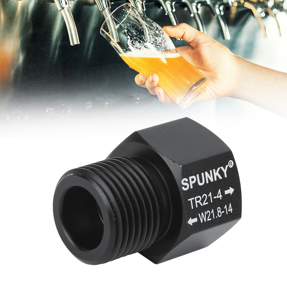 Soda-zylinder-adapter, Schwarz, Innengewinde Tr21x4 Auf Außengewinde W21.8-14