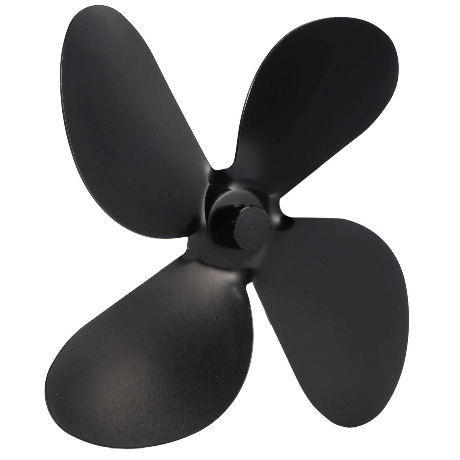 4-blatt-kaminlüfterflügel, Ofenlüfterflügel, Ersatzteile, Ofenzubehör, Schwarz